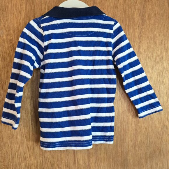 Hugo Boss Toddler Polo Shirt | Size 2T / EU 86 Blue & White Stripes - Picture 7 of 15